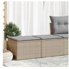 Image de Salon de jardin modulable resine tressee beige 2 pieces 2 personnes