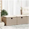 Image de Salon de jardin modulable GENERIQUE resine tressee 2 personnes 2 pieces 55 x 55 x 37 cm beige
