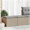 Image de Générique Salon de jardin modulable - Lot de 2 pièces - Résine tressée beige - 2 personnes - Table fixe 55x55x37 cm