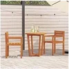 Image de Lot de 2 chaise GENERIQUE exterieur non pliable H. 80 cm en acacia