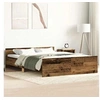 Image de Cadre de lit sans matelas vieux bois 140x190 cm bois ingénierie, meuble de chambre, sommier,, lit, lit double 3328778