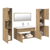 Image de Ensemble de meubles salle de bain 5 pcs bois d ingénierie