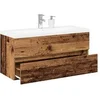 Image de Armoire lavabo avec bassin intégré vieux bois