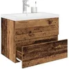 Image de Meuble lavabo avec bassin et robinet intégrés vieux bois, armoire lavabo de salle de bain, meuble de salle de bain, 3328931