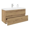 Image de Meuble lavabo avec bassin et robinet intégrés chêne artisanal