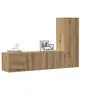 Image de Meubles TV muraux 3 pcs chêne artisanal bois d ingénierie