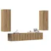Image de Meubles TV muraux 4 pcs chêne artisanal bois d ingénierie