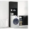 Image de Meuble de machine à laver chêne noir 64x24x190 cm