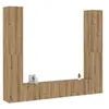 Image de Meubles TV muraux 6 pcs chêne artisanal bois d ingénierie