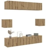 Image de Ensemble de meuble TV mural 6 pcs chêne artisanal