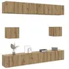 Image de Ensemble de meuble TV mural 6 pcs chêne artisanal