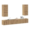 Image de Ensemble de meuble TV mural 4 pcs chêne artisanal