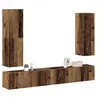 Image de Ensemble de meuble TV mural 4 pcs vieux bois bois d'ingénierie, meuble TV, meuble multimédia, console TV, meuble 3329153