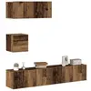 Image de Ensemble de meuble TV mural 4 pcs vieux bois bois d ingénierie