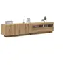 Image de Meuble TV avec lumières LED chêne artisanal bois d'ingénierie, support TV, buffet de télévision, meuble multimédia, 3329166