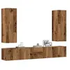 Image de Ensemble de meuble TV mural 5 pcs vieux bois bois d ingénierie