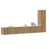 Image de Ensemble de meuble TV mural 3 pcs chêne artisanal