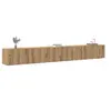 Image de Ensemble de meuble TV mural 3 pcs chêne artisanal