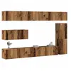 Image de Ensemble de meuble TV mural 7 pcs vieux bois bois d ingénierie