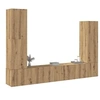 Image de Ensemble de meuble TV mural 4 pcs chêne artisanal, meuble TV, meuble multimédia, console TV, meuble hifi, centre de 3329218
