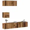 Image de Ensemble de meuble TV mural 4 pcs vieux bois bois d ingénierie
