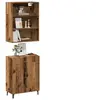 Image de Buffet avec armoire murale vieux bois bois d ingénierie