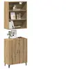 Image de Buffet avec armoire murale chêne artisanal bois d'ingénierie, meuble de rangement, meuble de rangement de cuisine, 3329224