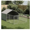 Image de Niche d'extérieur pour chien enclos 4x2x1,5 m acier galvanisé, cage de chien d'extérieur, grande cage de chien, niche 3329235