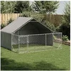 Image de Niche d'extérieur pour chien enclos 3x3x1,9 m acier galvanisé, cage de chien d'extérieur, grande cage de chien, niche 3329240