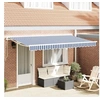 Image de Tissu de Remplacement pour Store pour Cadre 4x2 m Bleu et Blanc 42000375