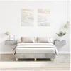 Image de Lit 120x190 cm Gris Béton en Bois Ingenierie 861078