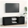 Image de Meuble TV chêne noir 102x30x36 cm bois d ingénierie