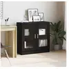 Image de Bibliothèque Chêne Noir 82,5x30,5x80 cm en bois d ingénierie