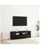 Image de Meuble TV avec LED Chêne Noir 120x35x40 cm Bois d ingénierie