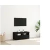 Image de Meuble TV avec lumières LED, Chêne Noir, 90x35x40 cm, en bois d ingénierie