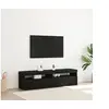 Image de Meubles TV avec éclairage LED 2 pcs Chêne Noir 75x35x40 cm Bois d ingénierie
