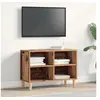 Image de Cabinet TV avec pieds en bois ancien 69,5x30x50 cm