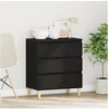 Image de Buffet Noir Chêne 60x35x70 cm Bois d ingénierie