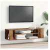 Image de Meuble TV mural en bois ancien 100x30x26,5 cm en bois d ingénierie