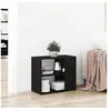 Image de Buffet noir en chêne 60x30x50 cm en bois composite