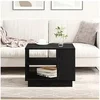 Image de Table basse en chêne noir 55x55x42 cm en bois d ingénierie