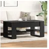 Image de Table basse noire en chêne 102x55x45 cm en bois d ingénierie