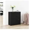 Image de Buffet en chêne noir 60x30x70 cm en bois d ingénierie