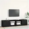 Image de meuble TV 2 pcs Chêne Noir 80x35x36,5 cm Bois d ingénierie