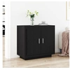Image de Buffet Noir Chêne 80x40x75 cm Bois d ingénierie