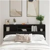 Image de Tï¿½te de lit Cabinet Noir Chï¿½ne 180x19x103,5 cm 862754