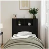 Image de Cabinet de Tête de Lit Chêne noir Bois d'ingénierie, Tête de lit minimaliste, mobilier moderne, solutions de 862756