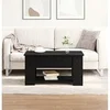 Image de Table basse en chêne noir 79x49x41 cm en bois reconstitué