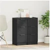 Image de Buffets 2 pcs Chêne Noir 30x30x70 cm Bois d ingénierie