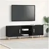 Image de Support TV Chêne noir, 150x30x50 cm, Fabriqué en bois d ingénierie